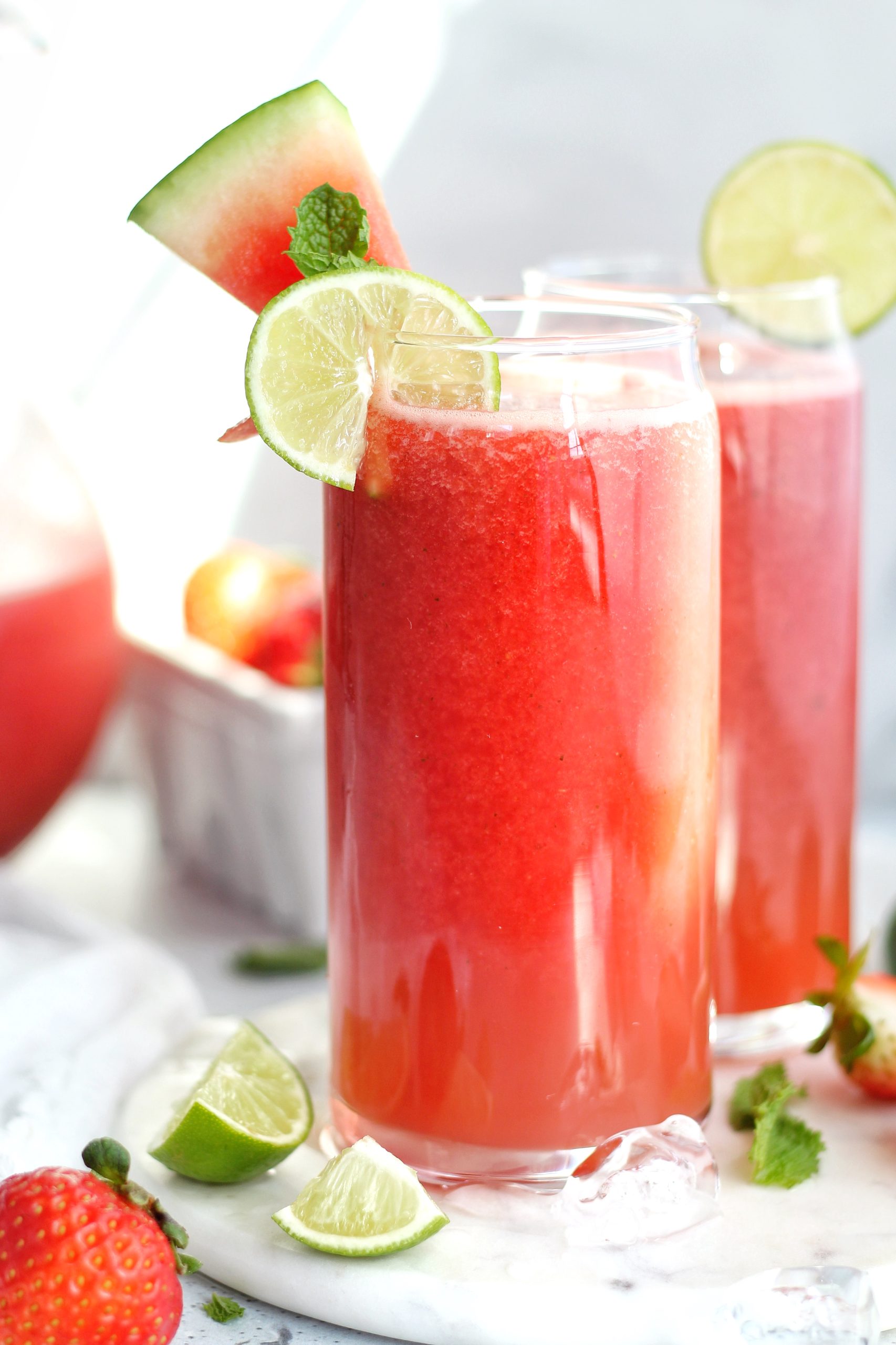 Refreshing Summer Strawberry Watermelon Limeade